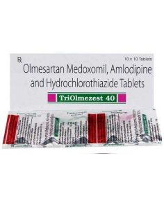 Triolmezest 5/12.5/40mg with Olmesartan Medoxomil + Amlodipine+ Hydrochlorothiazide