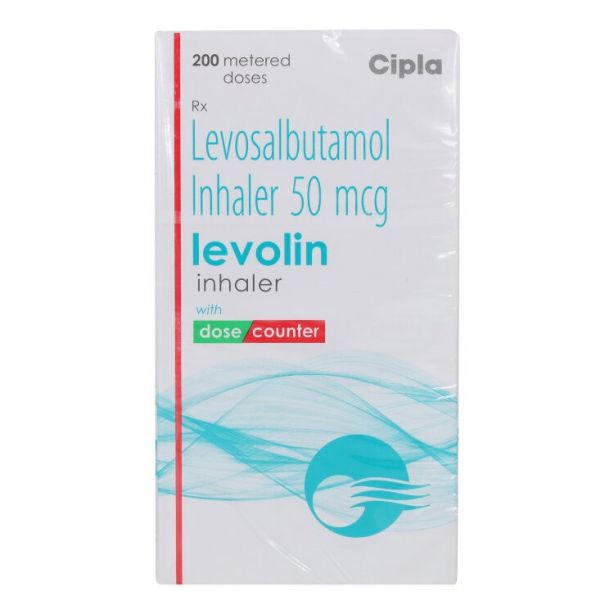 Levolin Inhaler 50mcg 200 mdi Inhaler with Levosalbutamol