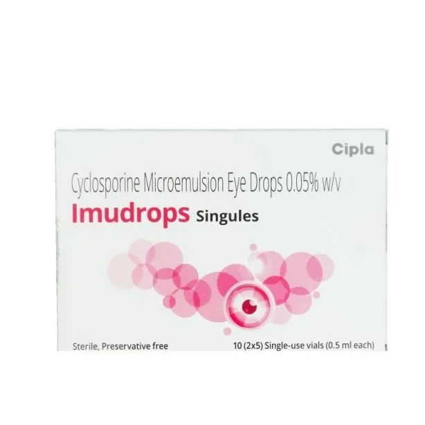 Imudrops Singules .05% (.5ml) with Ciclosporin