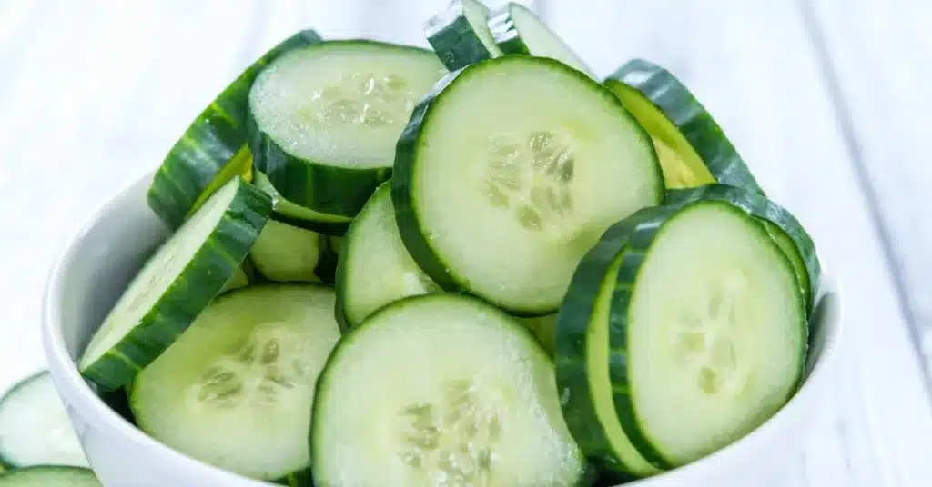 Cucumber slices for swollen eye from bug bite remedy