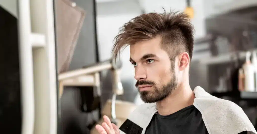Side swept hairstyle