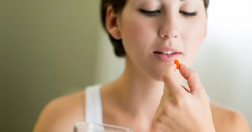Taking medicine for PMS