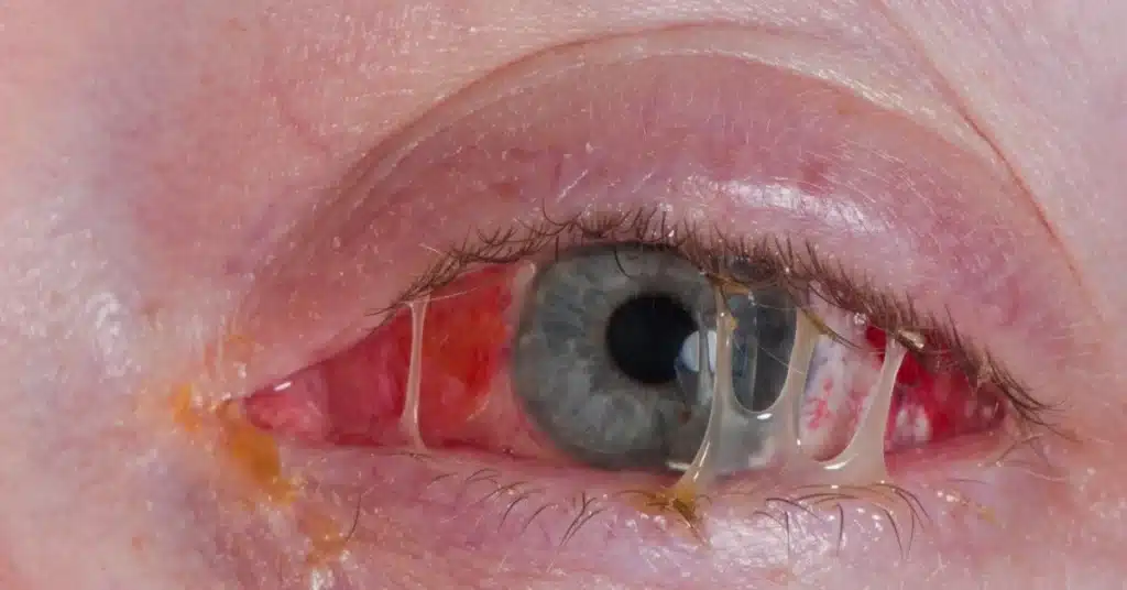 Yellow eye discharge