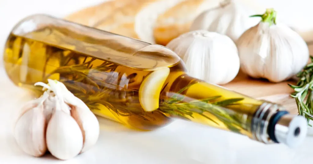 Garlic and rosemary oil