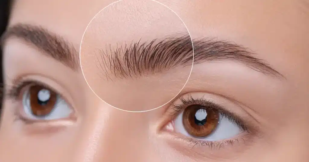 Eyebrows care with vaseline